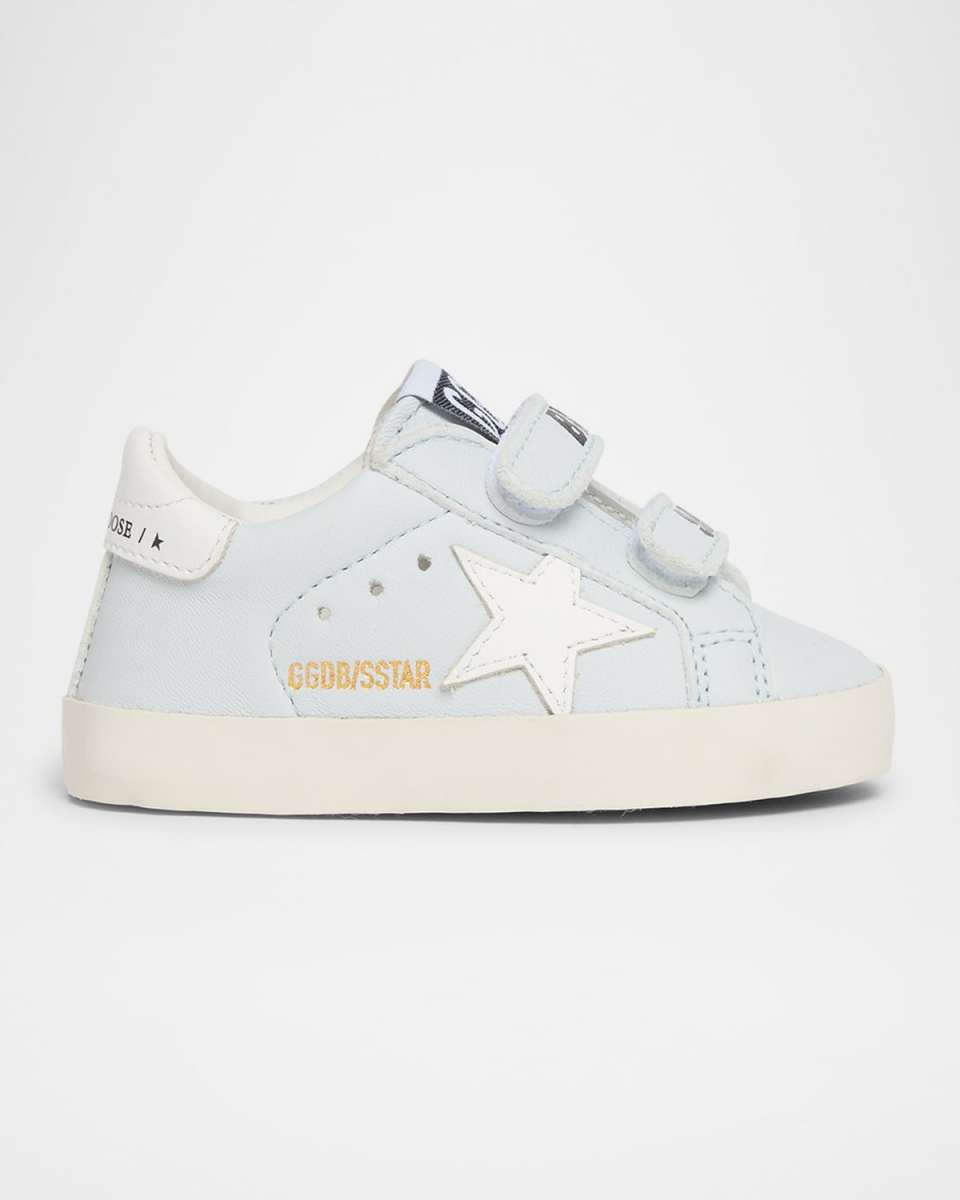 Boy's School Leather Low Top Sneakers, Baby